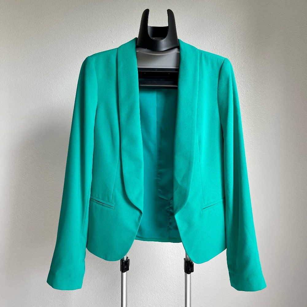 Ann Taylor LOFT Dark Sea Foam Green Blazer